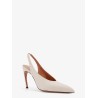 Viper leather slingback pumps