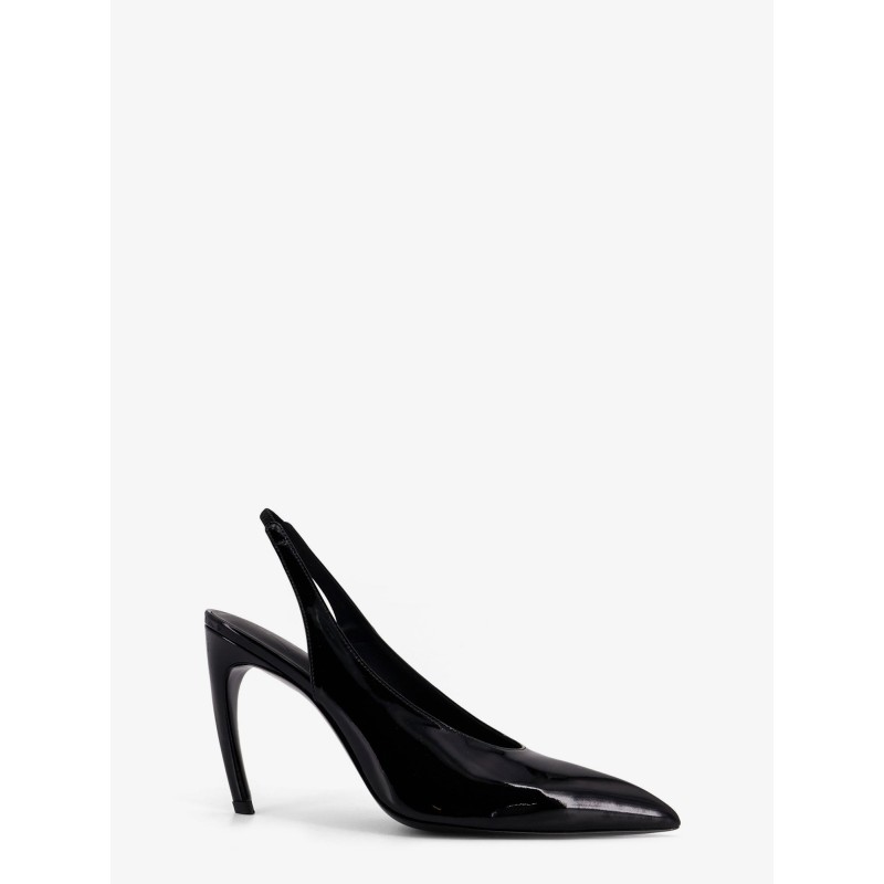 Viper leather slingback pumps