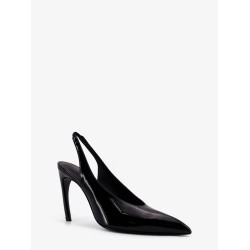 Viper leather slingback pumps