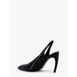 Viper leather slingback pumps