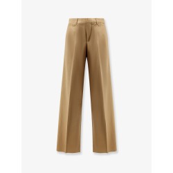 Pleated cotton trousers