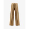 Pleated cotton trousers