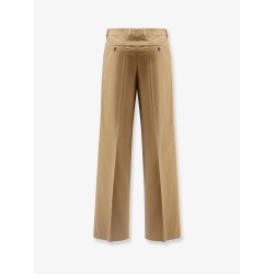 Pleated cotton trousers