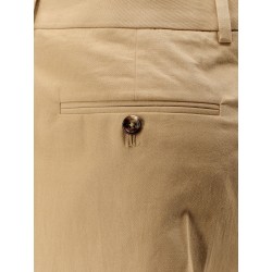 Pleated cotton trousers