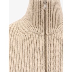 Sleeveless long wool blend cardigan with distressed effect