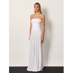 Linen blend maxi dress