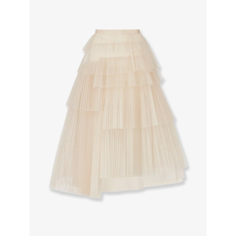 Long skirt with tulle flounces