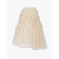 Long skirt with tulle flounces