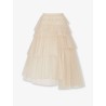 Long skirt with tulle flounces