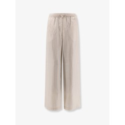 Silk striped trousers