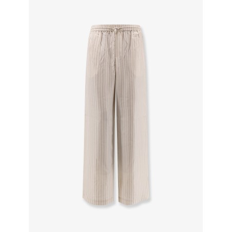 Silk striped trousers
