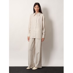 Silk striped trousers