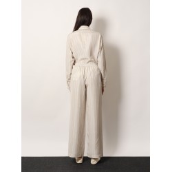 Silk striped trousers