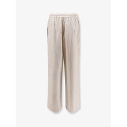 Silk striped trousers