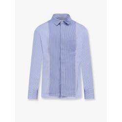 Striped cotton popeline shirt