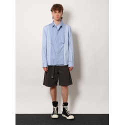 Striped cotton popeline shirt