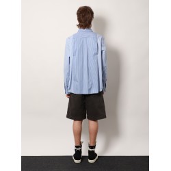 Striped cotton popeline shirt