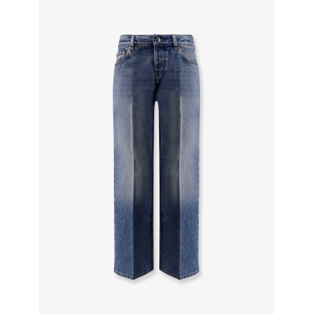 Cotton jeans with Gucci Rosso Ancora naplak tag
