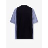 Cotton jersey T-shirt with popeline inserts