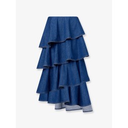 Spiral denim skirt