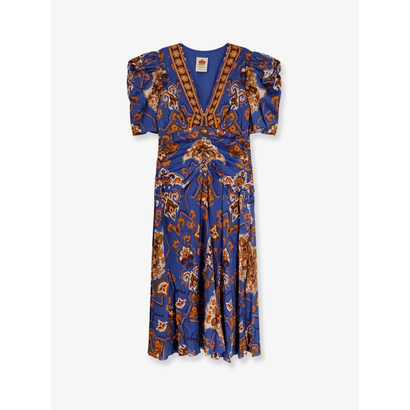 Ornament Floral viscose midi dress