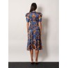 Ornament Floral viscose midi dress