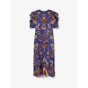 Ornament Floral viscose midi dress