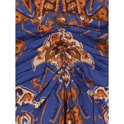 Ornament Floral viscose midi dress