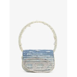 1DR denim shoulder bag with used effect