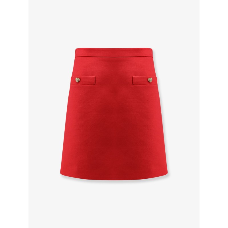 Crepe Couture skirt with Heart jewel buttons