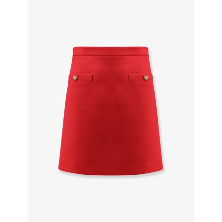 Crepe Couture skirt with Heart jewel buttons