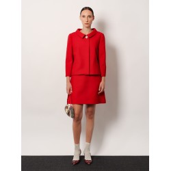 Crepe Couture skirt with Heart jewel buttons