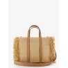 Summer Tote rafia shoulder bag with all-over FF logo