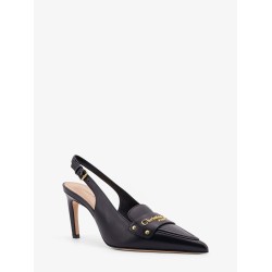 Boy leather decolleté slingback
