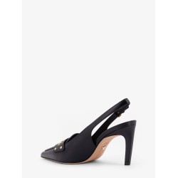 Boy leather decolleté slingback