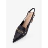 Boy leather decolleté slingback