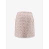 Macrocannage cotton blend tweed mini skirt