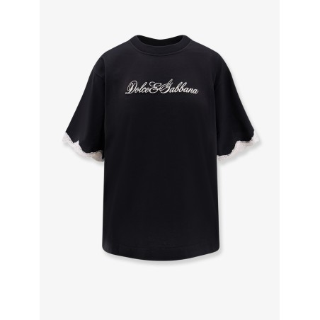 Cotton t-shirt with lace details