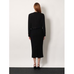 Cotton and viscose blazer with animalier print lining