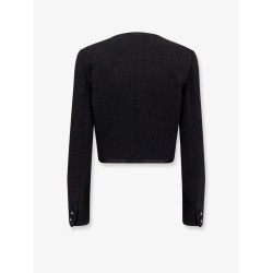 Cotton and viscose blazer with animalier print lining