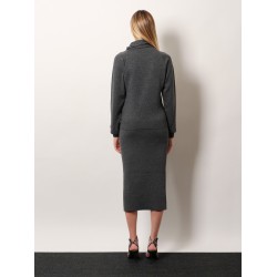 Cashmere and cotton turtleneck sweater