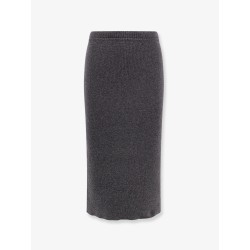 Cashmere and cotton pencil skirt