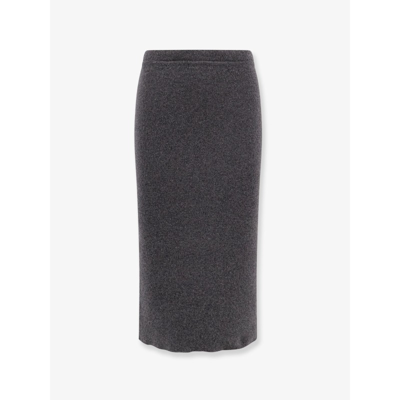 Cashmere and cotton pencil skirt