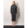 Cashmere and cotton pencil skirt