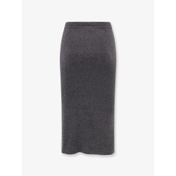 Cashmere and cotton pencil skirt