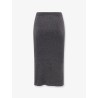 Cashmere and cotton pencil skirt