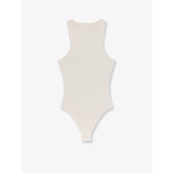 Halter cotton and viscose bodysuit