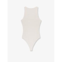 Halter cotton and viscose bodysuit
