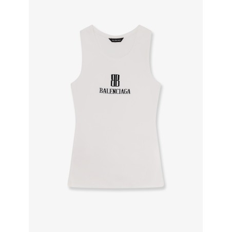 Ribbed viscose blend tank top