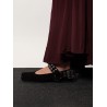 Suede Biker Flat Ballerinas